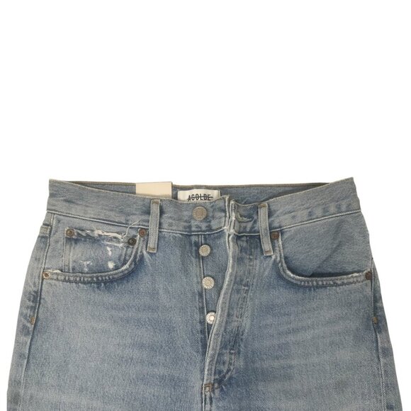 New Agolde 90s Mid Rise Loose Fit Straight Leg Jeans Size 24 In Semi Tropic Wash - Picture 7 of 16